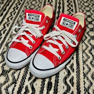 Converse Red Canvas Sneakers
